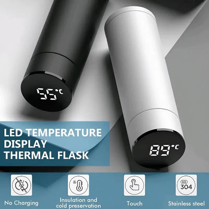 500ml smart thermos water bottle