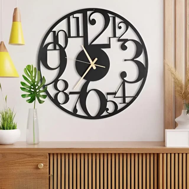 MDF art wooden wall clock