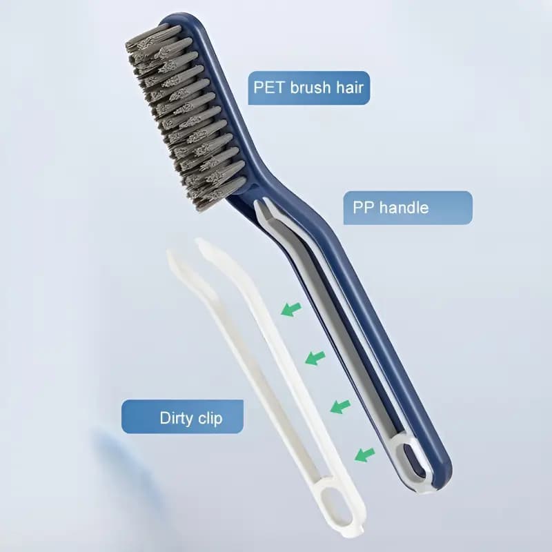 One piece multi functional cleaning brush