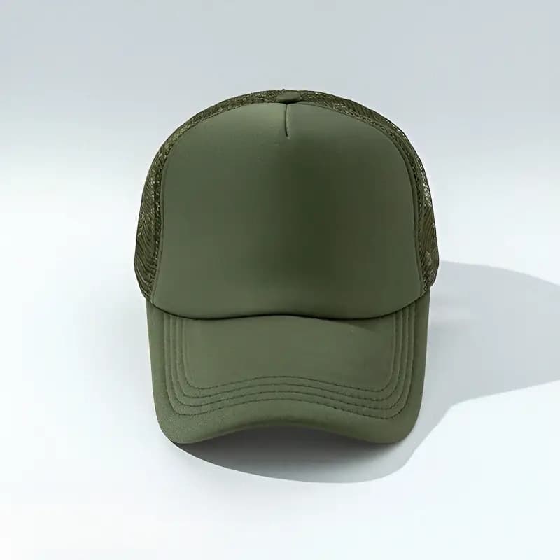 Olive green net cap
