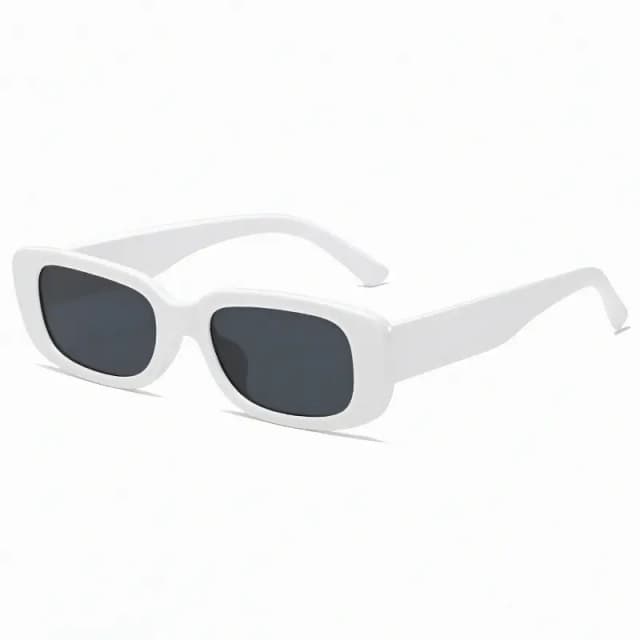 Square frame sunglasses (white)